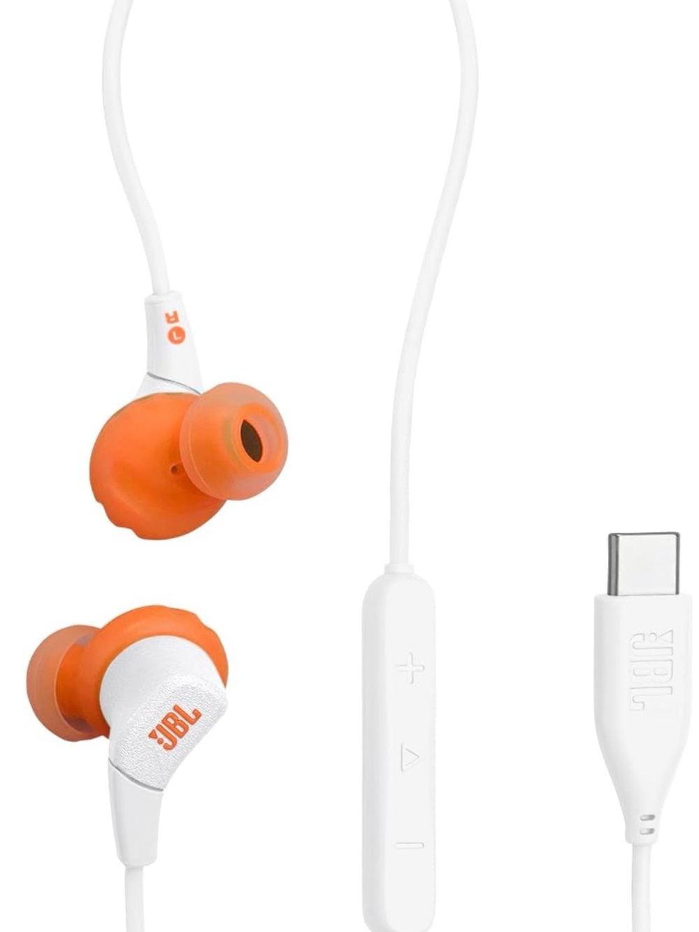 JBL USB-C Sport Earbuds — Black & White